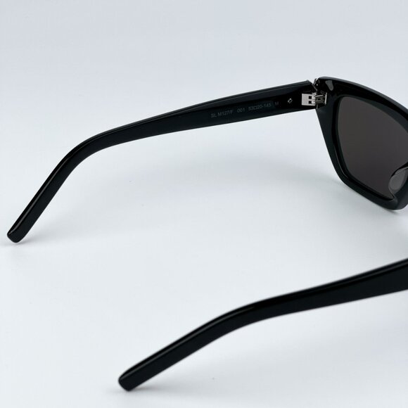 Saint Laurent SLM127/F 001 BRAND NEW Sunglasses Black Cat Eye Women main image 2